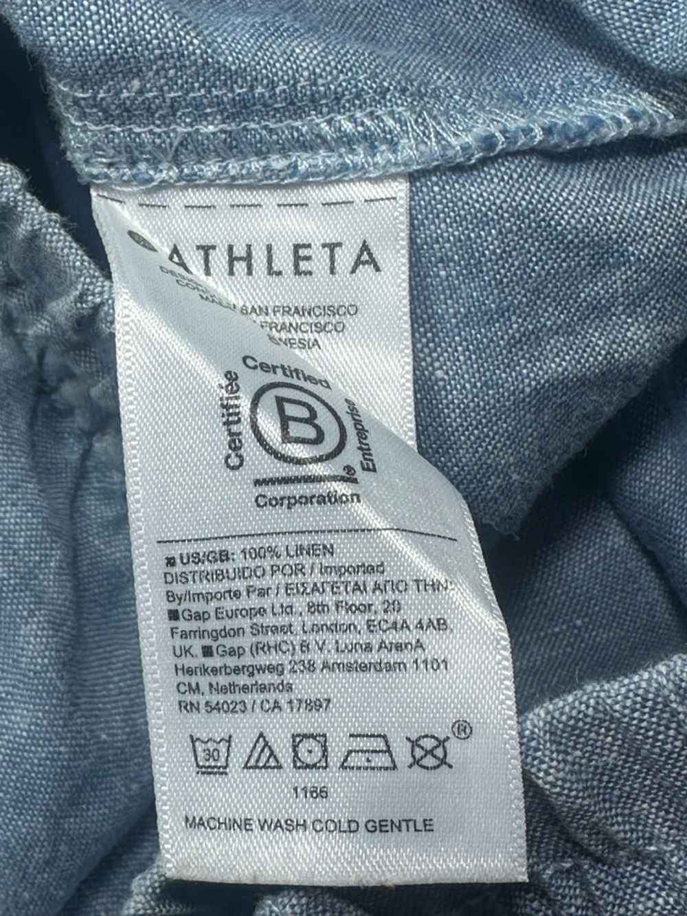Athleta Light Blue Line Elastic Waist Wide Leg Pants Women’s Size 8 #summer - Picture 8 of 8
